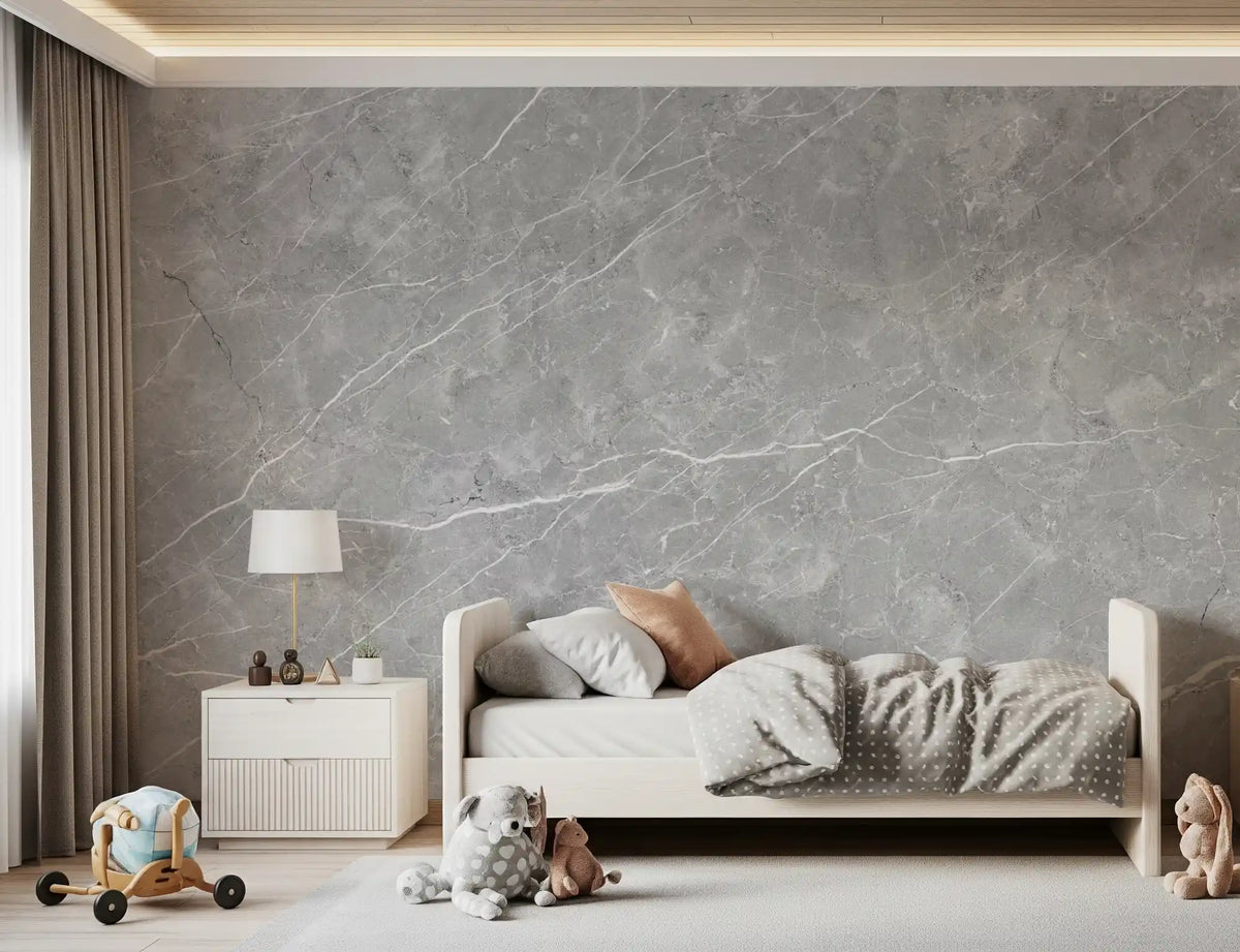 Classic Grey Veined Marble Wall Mural