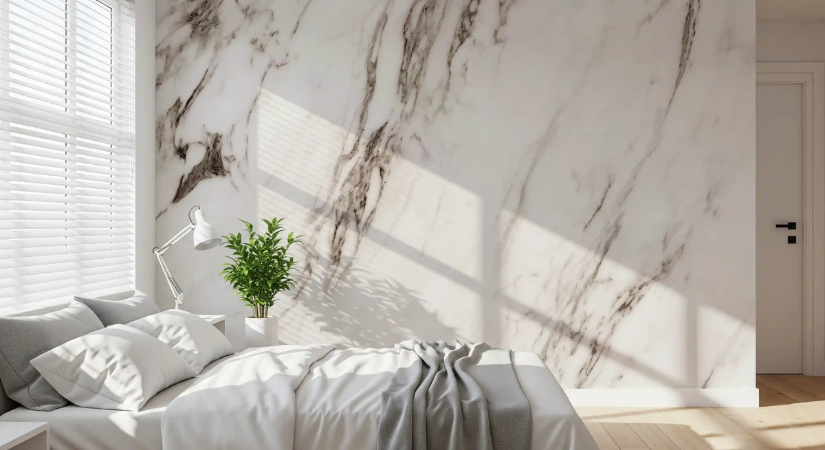 Classic White Marble Vein Wall Mural
