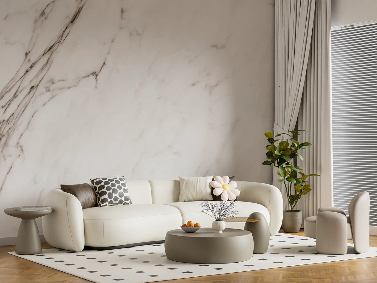 Classic White Marble Stone Texture Wall Mural