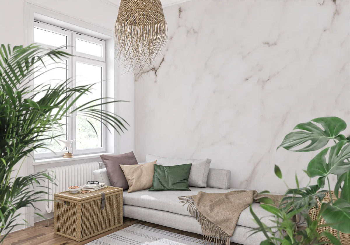 Classic White Marble Stone Texture Wall Mural