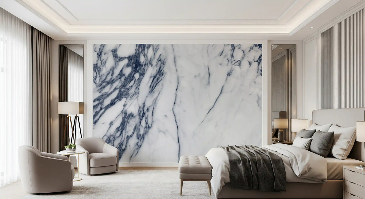 Monochrome Marble Vein Wall Mural