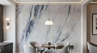 Classic Blue and White Marble Veins Wall Mural