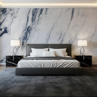 Classic Blue and White Marble Veins Wall Mural