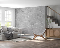 Cool Grey Marble Veined Slab Wall Mural
