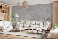 Minimalist Grey Stone Slab Texture Wall Mural