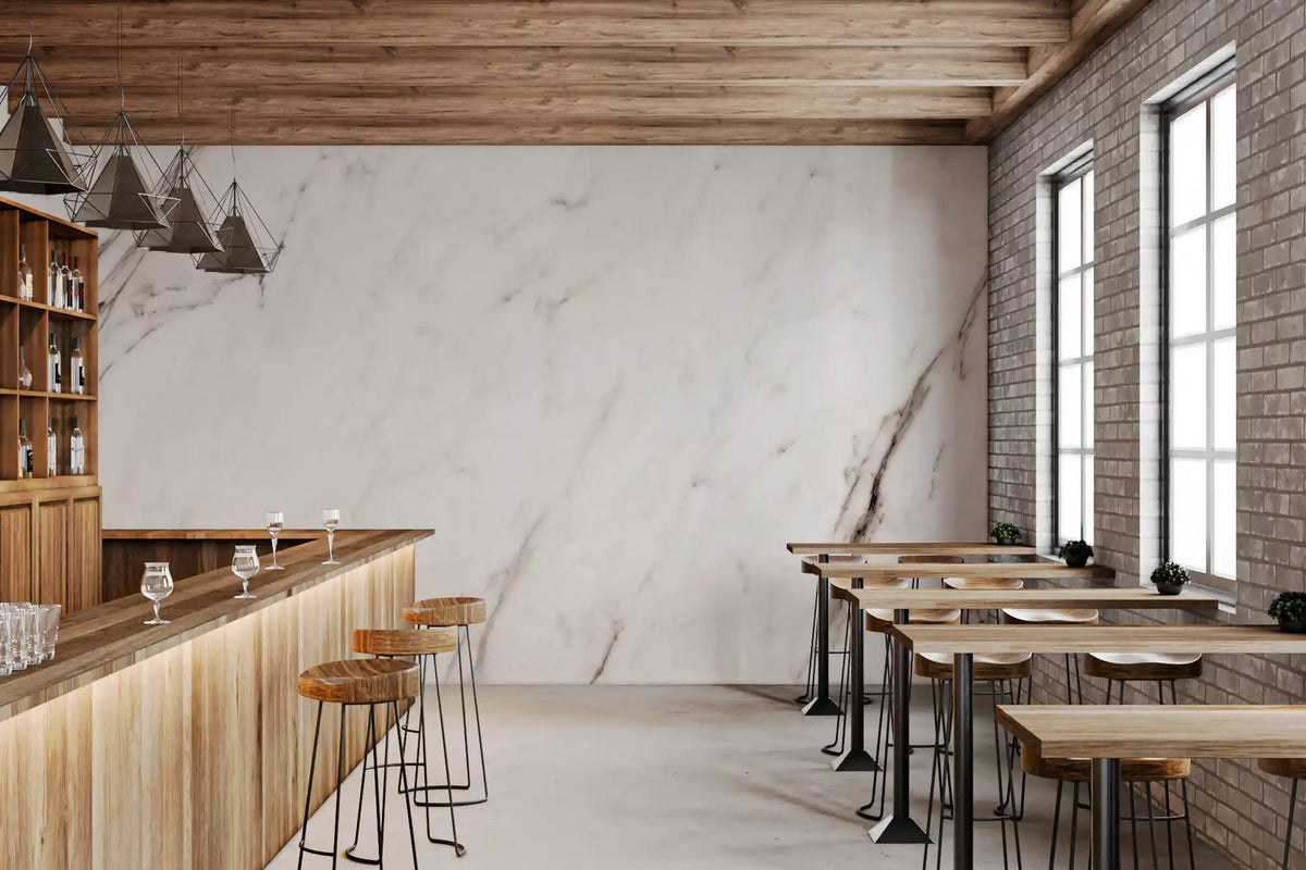 Creamy Italian Marble Slab Wall Mural