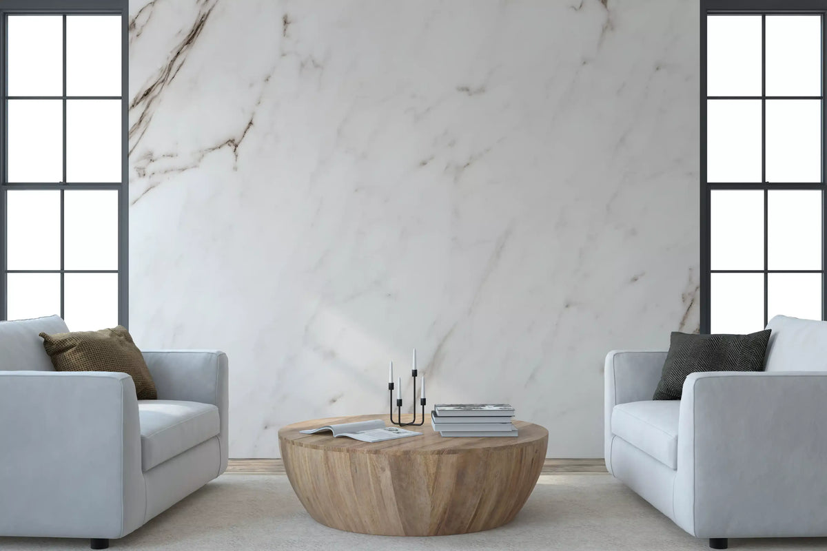 Creamy Italian Marble Slab Wall Mural