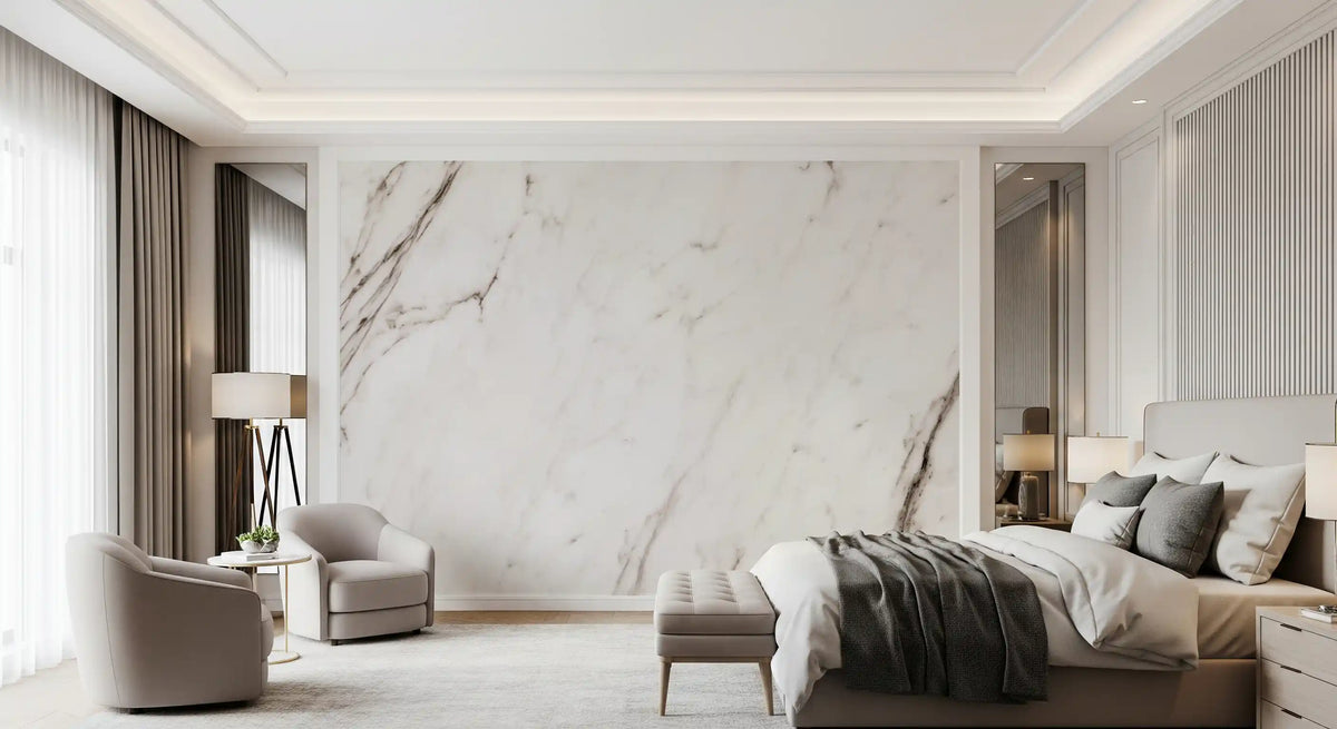 Creamy Italian Marble Slab Wall Mural