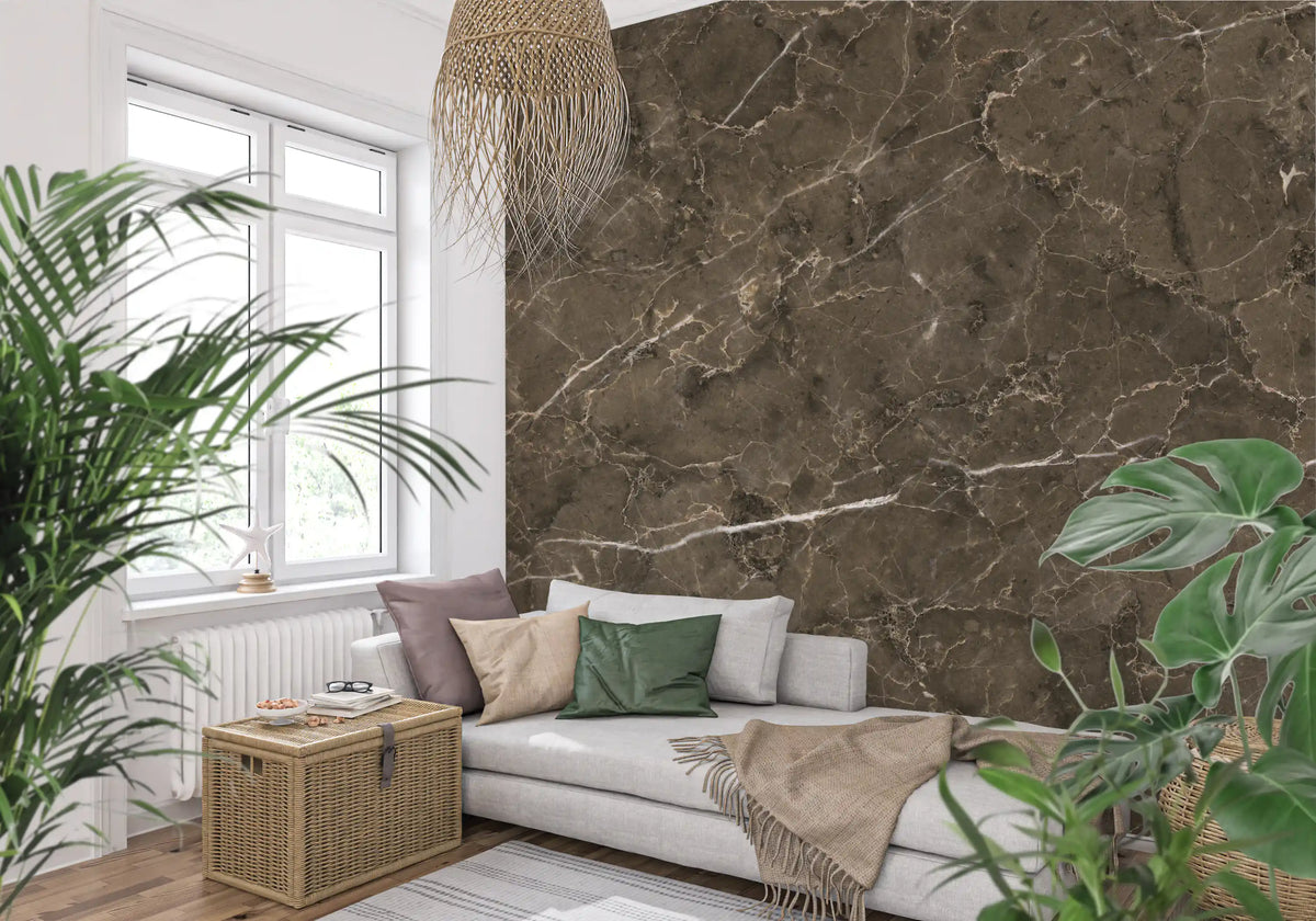 Earth Tone Marble Slab Texture Wall Mural
