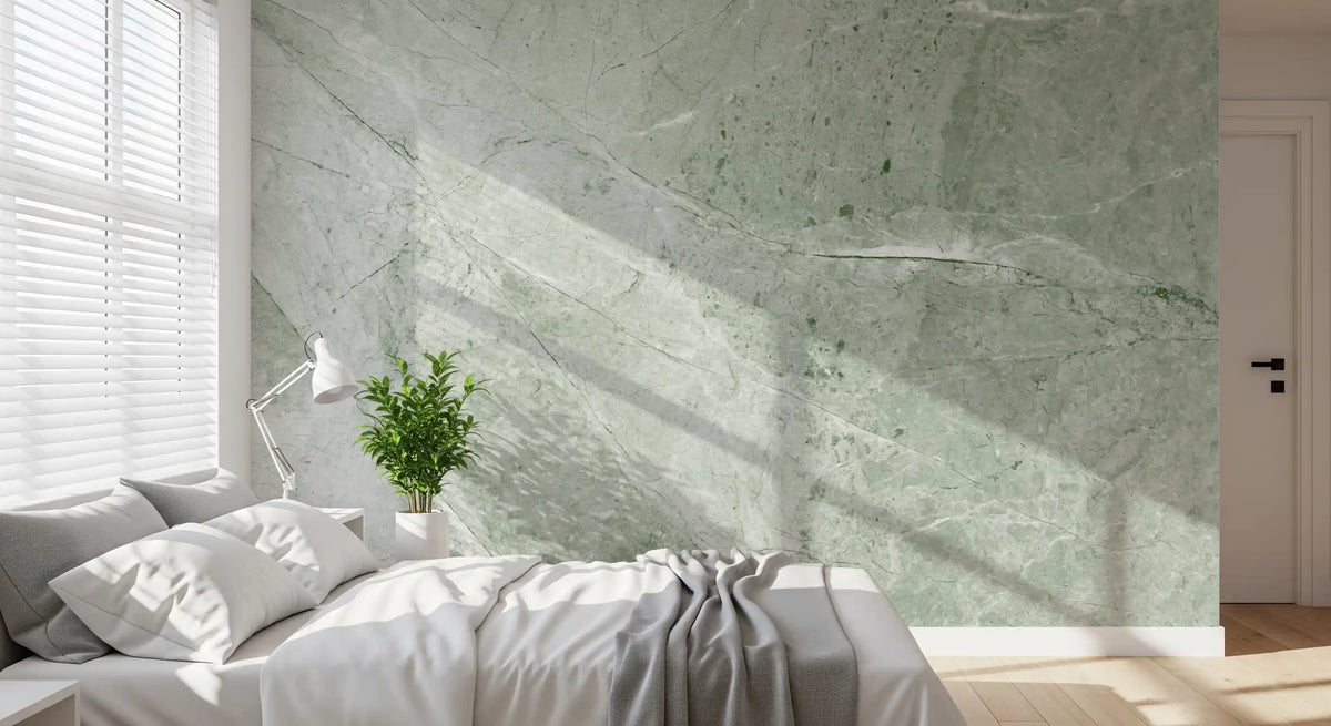Sage Green Marble Slab Wall Mural