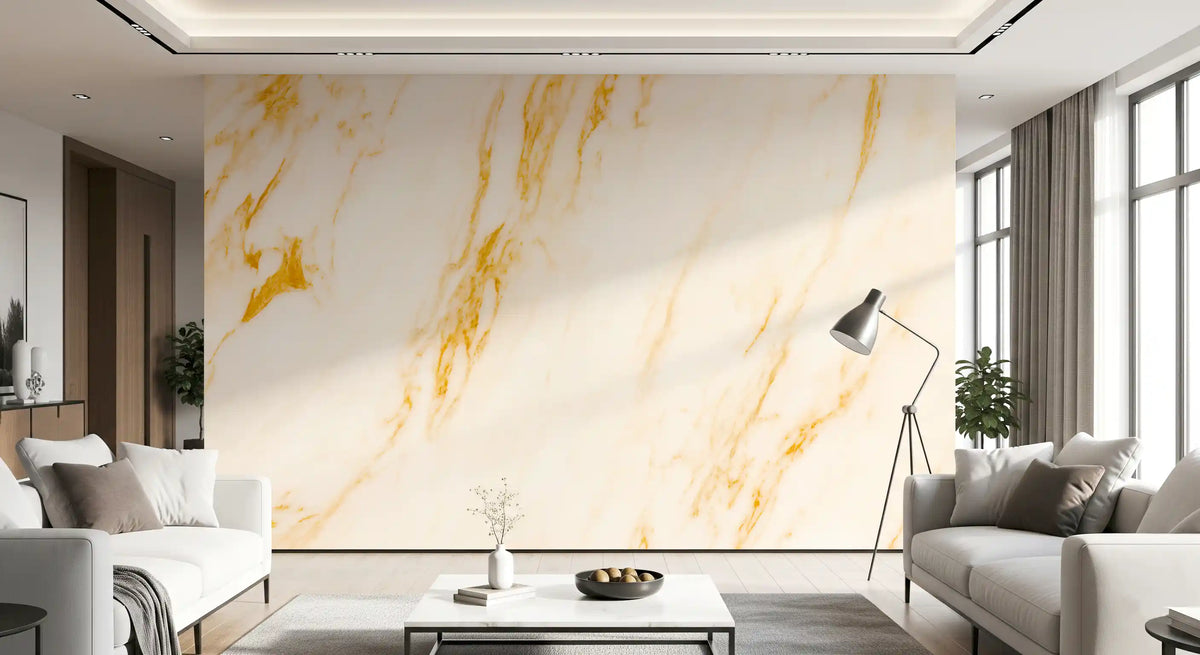 Gilded Marble Vein Wall Mural