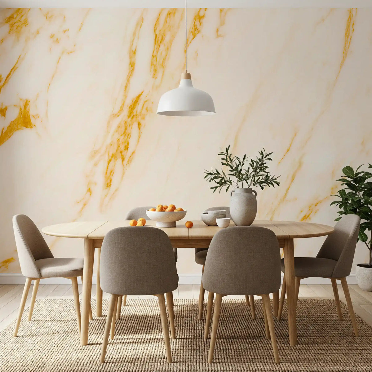 Gilded Marble Vein Wall Mural