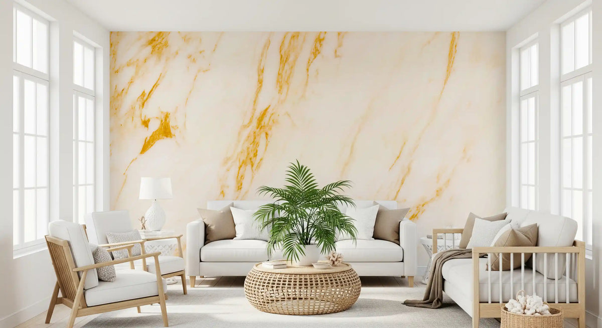 Gilded Marble Vein Wall Mural