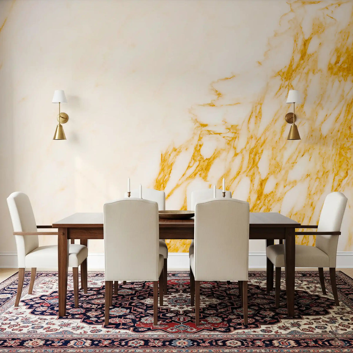 Golden Vein Marble Surface Wall Mural