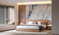 Classic Blue and White Marble Vein Wall Mural