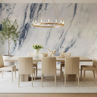 Classic Blue and White Marble Vein Wall Mural
