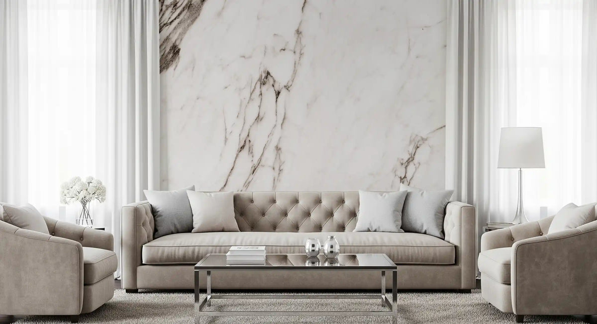 Monochrome Marble Veining Wall Mural
