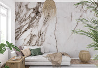 Classic White Marble Veining Wall Mural