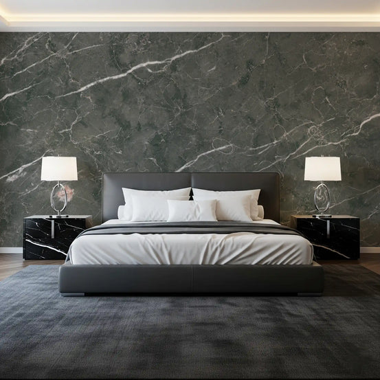 Charcoal Stone Vein Texture Wall Mural