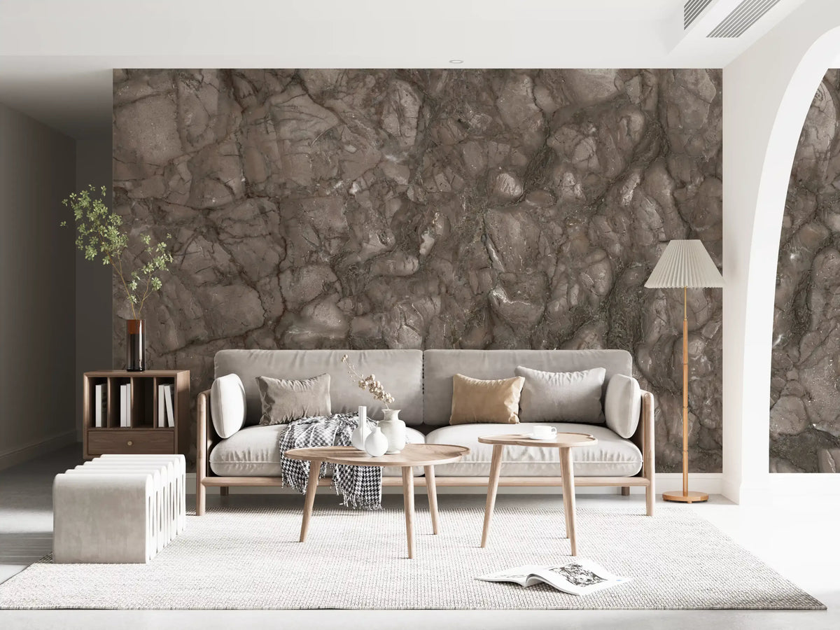 Rustic Earthy Stone Slab Wall Mural