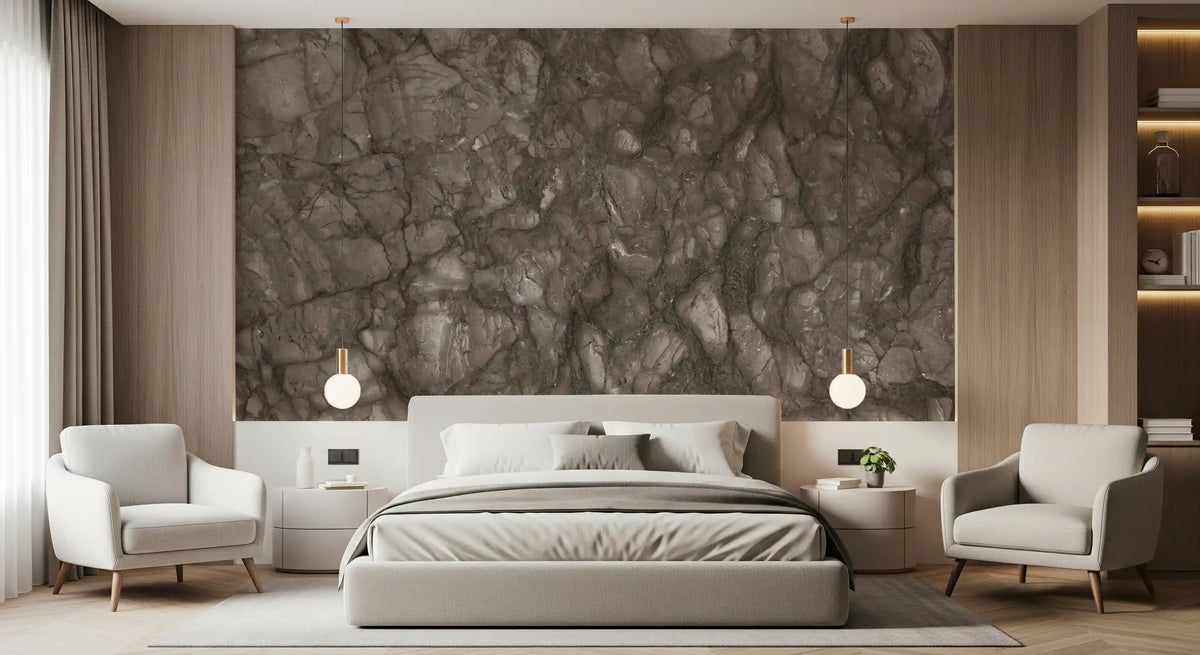 Rustic Earthy Stone Slab Wall Mural