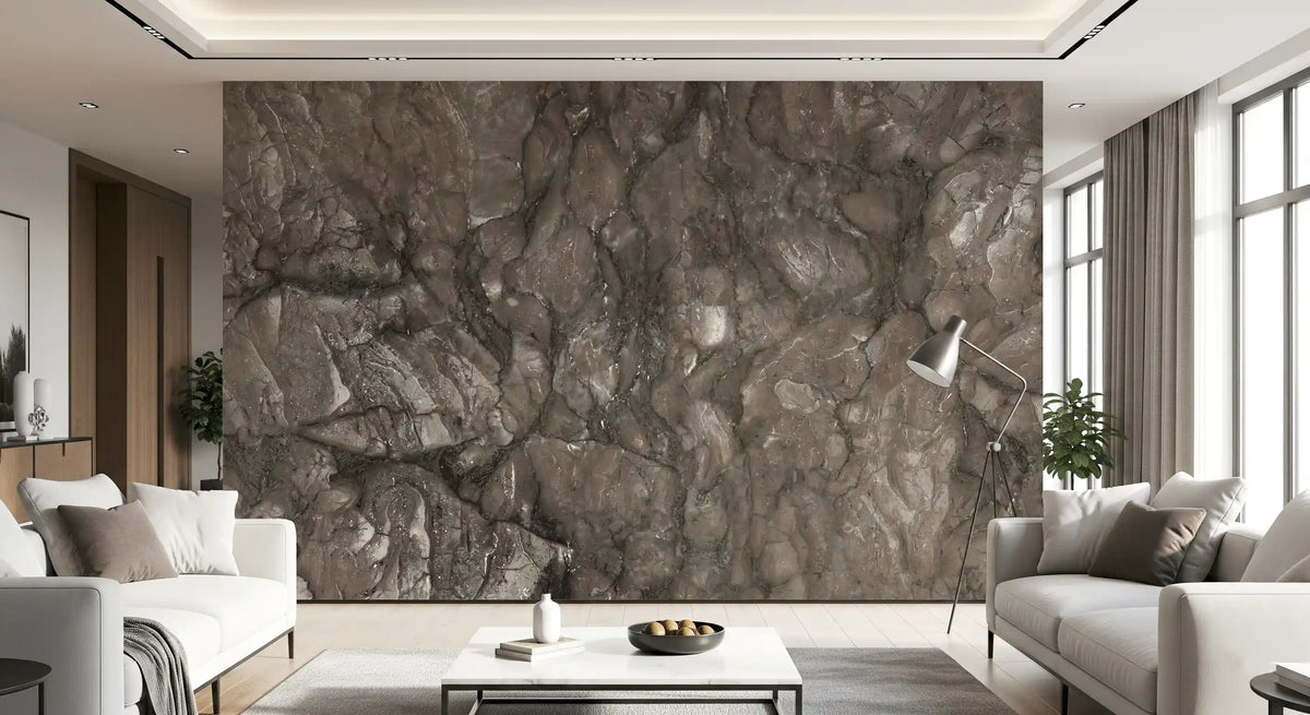 Organic Earth Tones Marble Texture Wall Mural