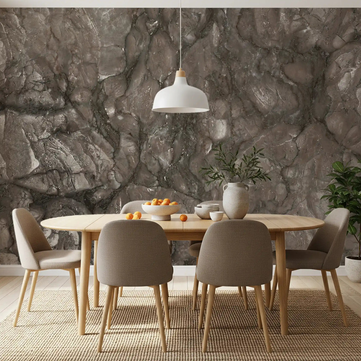 Organic Earth Tones Marble Texture Wall Mural