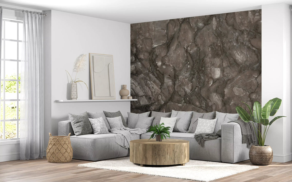 Organic Earth Tones Marble Texture Wall Mural
