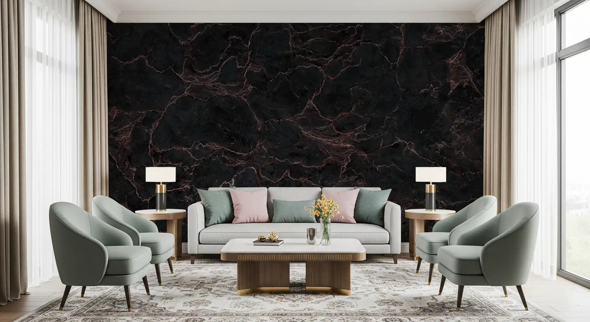 Midnight Stone Texture Wall Mural