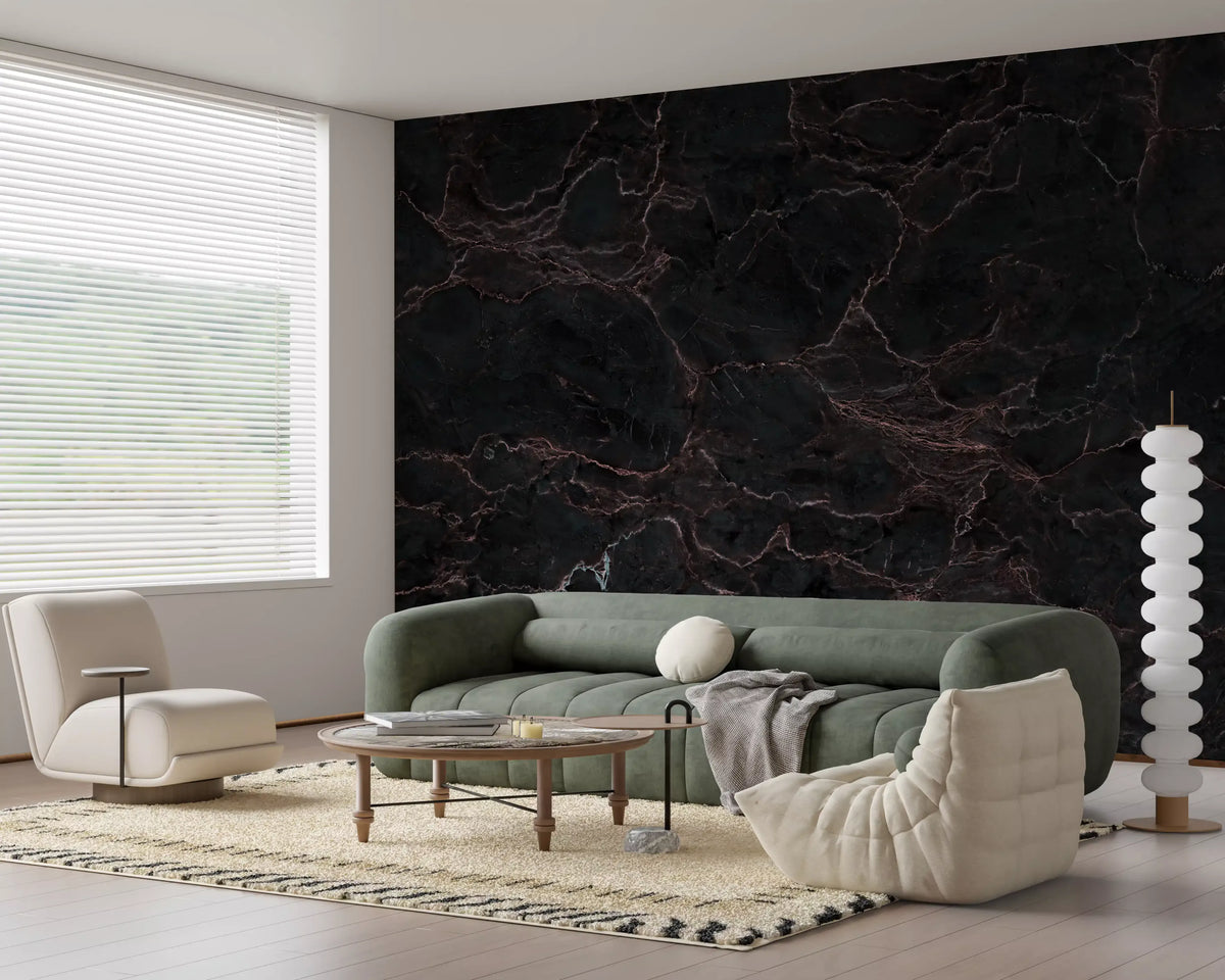 Midnight Stone Texture Wall Mural