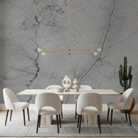 Monochrome Veined Stone Wall Mural