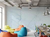 Serene Ice Blue Marble Slab Wall Mural