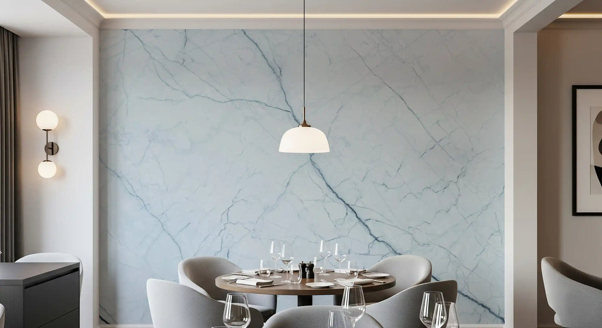 Ethereal Pale Marble Vein Wall Mural