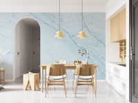 Ethereal Azure Marble Vein Wall Mural