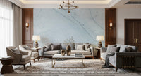 Ethereal Azure Marble Vein Wall Mural