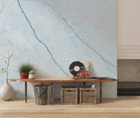 Cool Azure Marble Slab Wall Mural