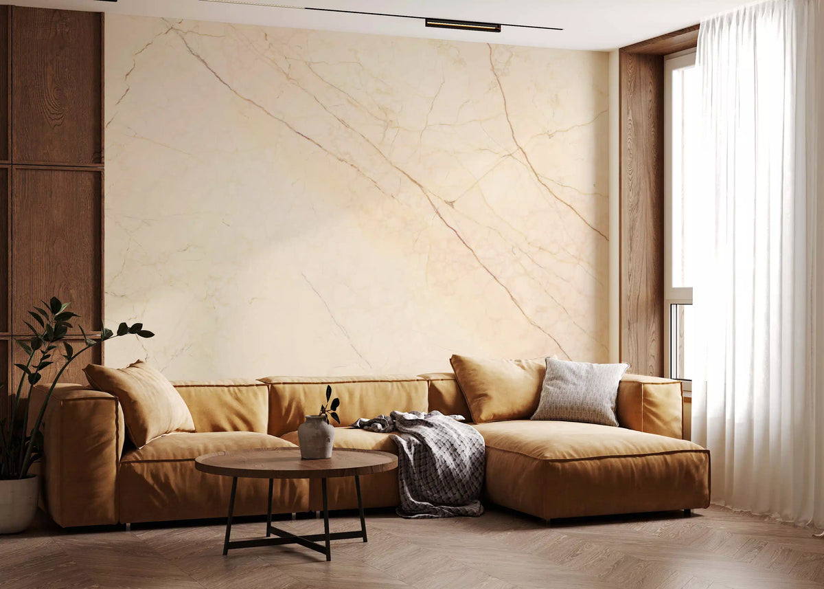 Creamy Marble Vein Texture Wall Mural