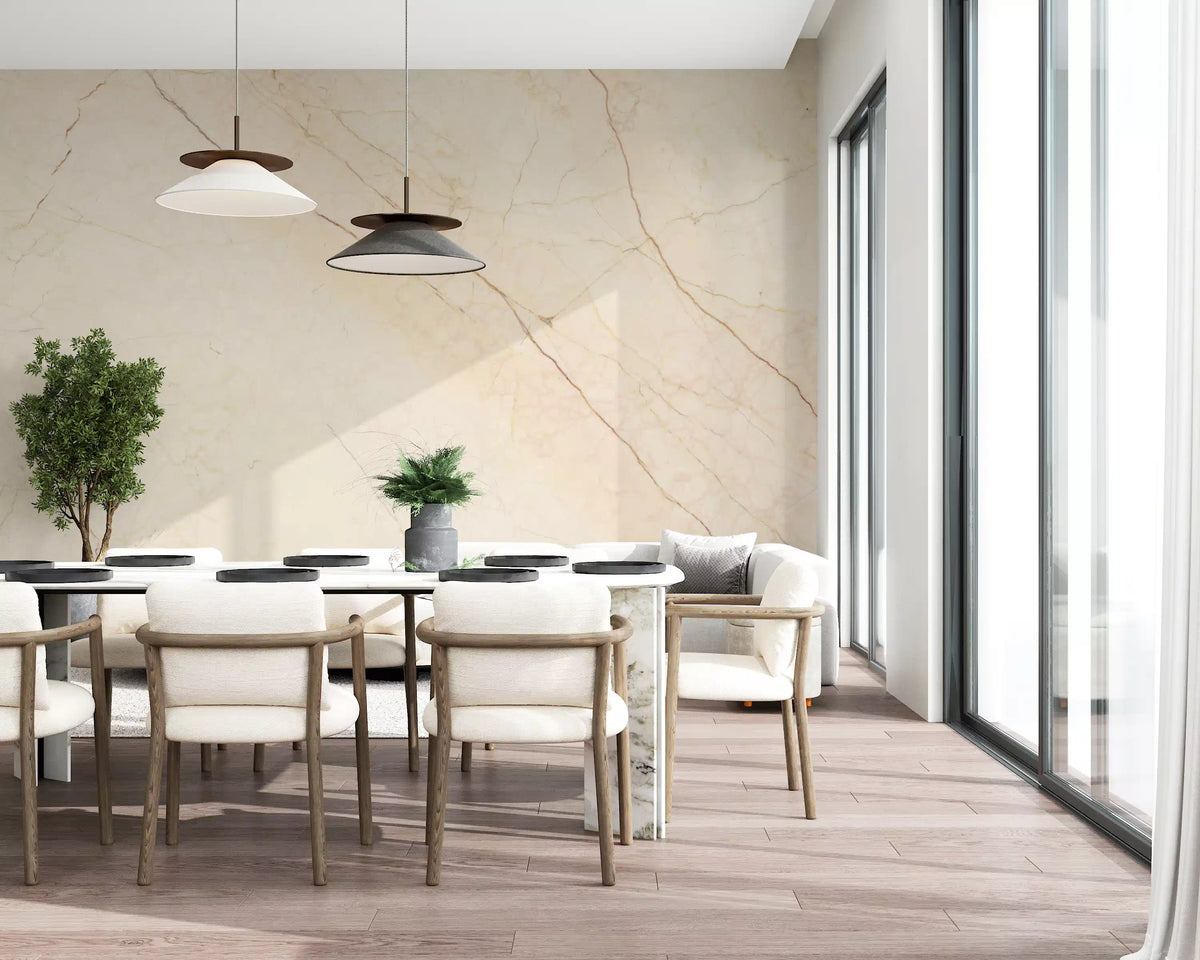 Creamy Marble Vein Texture Wall Mural
