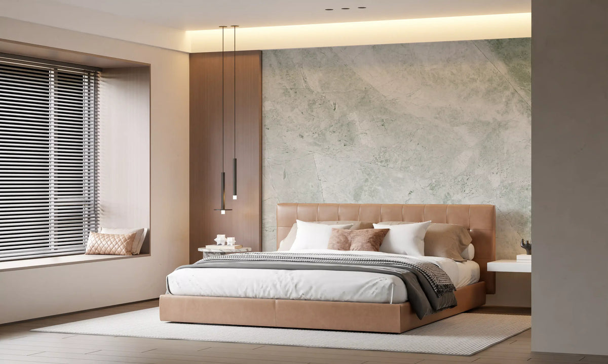 Sage Green Marble Vein Wall Mural