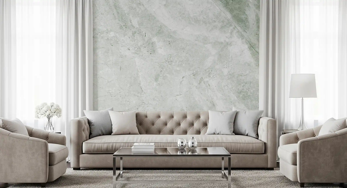 Sage Green Marble Vein Wall Mural