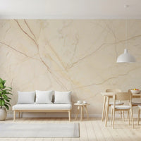 Creamy Veined Marble Surface Wall Mural