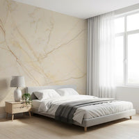 Creamy Veined Marble Surface Wall Mural