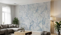 Ethereal Blue Veined Marble Wall Mural