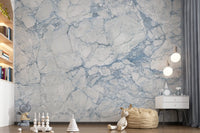 Ethereal Blue Marble Slab Wall Mural