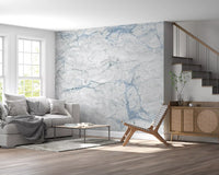 Cool Azure Stone Texture Wall Mural