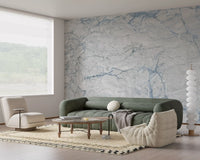 Cool Azure Stone Texture Wall Mural