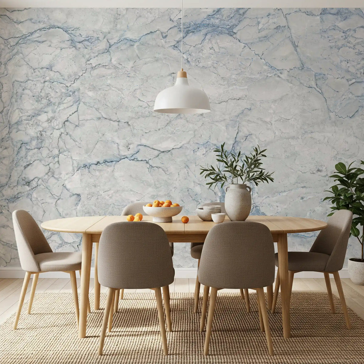 Cool Azure Stone Texture Wall Mural