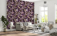 Dark Botanical Wildflowers Wallpaper⁠