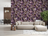 Dark Botanical Wildflowers Wallpaper⁠