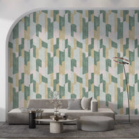 Modern Textured Hand Painted Geometries Charm Wallpaper⁠